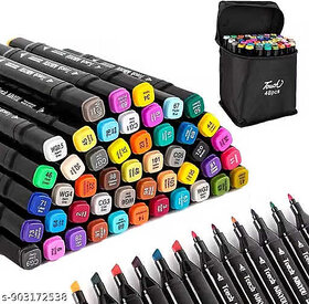 24 Pcs Markers Pen Set, Color Markers for Drawing Art Dual Tip Broad and Fine for Drawing Sketching Adult Coloring