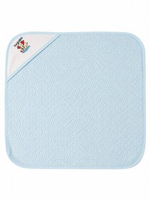 Lovely Kids Baby Hooded Towel Wrapper for Newborn Baby, Soft Quilted Bath Towel, Light Blue, 29 x 29 inch