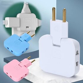 3-in-1 Rotating 180 Degree Wall Plug Adapter Multi Plug Socket