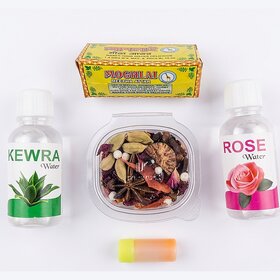 Premium Biryani  Mughlai Flavoring Combo Kit - Kewra Water, Rose Water, Meetha Attar