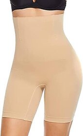 Tummy, Thighs, HIPS - Black/Efffective Seamless Tummy Tucker Shapewear Body Shaper Best While/for Gym Yoga Exercise Dance Walk arobics Jogging (Free-Size) (Best Fits Upto 32 to 38 Waist Size)