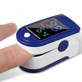 Fingertip Pulse Oximeter with LED Display  SpO2  Heart Rate Monitor  One- Pulse Oximeter (Blue)