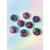 (Set of 4) Handcrafted Lotus Pond Tealight Candles, Blue and Pink, Soy Wax, Jumbo Size, Scented with Mix Fragrances, Contemporary Style, for Festival Decoration
