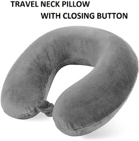 Eastern Club Unisex U-Shaped Neck Rest Pillow for Travel Micro Fibres Soft Cushion (Grey)_Play-2551