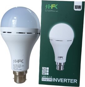 HFK 10W Inverter LED Bulb  Up to 4 Hours Backup, Energy-Efficient Emergency Light with 1-Year Warranty_Play-3645