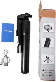 R1S Bluetooth Selfie Sticks with Remote and Selfie Light, 3-in-1 Multifunctional Selfie Stick Tripod Stand Compatible with All Phones
