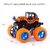 (Pack of 2 Cars) Big Size Monster Truck Toy for Kids | 360 Rotating Stunt Friction Powered 4WD Push and Go Vehicle|Gift Toy for Boys Girls Toddlers | Birthday Return Gift for Kids