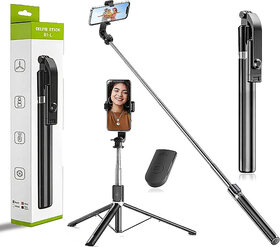 Extendable Bluetooth Selfie Stick with Tripod Stand 170cm (pack of 1pcs)