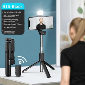 Extendable Bluetooth LED Mini Selfie Stick with Tripod Stand 70cm (pack of 1pcs)