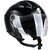 Urban carrier ABS Material Half Face PC Visor, UV Scratch Resistance Motorbike Helmet (Black)