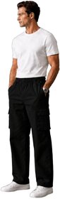 Men's Cargo Pants with Elastic Waistband, Straight Fit