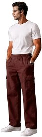 Men's Cargo Pants with Elastic Waistband, Straight Fit