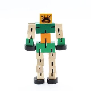 Wooden Transformer Robot Toy for Kids | 4-in-1 Convertible Robot to Car | Elastic String Flex Joints | Safe Beechwood | STEM Educational Toy | Ages 3+ | Great Gift for Boys & Girls