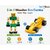 2-in-1 Wooden Robot and Race Car Toy Set for Kids, STEM Learning, Ages 3+