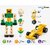 2-in-1 Wooden Robot and Race Car Toy Set for Kids, STEM Learning, Ages 3+