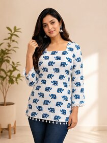 New Printed top for womans with dori and trending desings