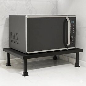 Microwave Oven Stand for Kitchen Platform/Heavy Duty Metal Microwave Stand/Kitchen Countertop Storage Rack for Oven, OTG  Appliances (Black)