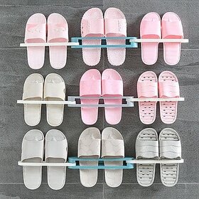 Budjetbazar Multifunction Folding Slippers, Slipper Hanging Stand, Slipper Hanger Stand for Wall, Slipper Organizer Stand, Slipper Hanging Organiser, Slipper Hanger Stand