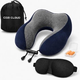 COZI CLOUD T1 Elite Travel Neck Pillow with Free 3-Piece Travel Kit