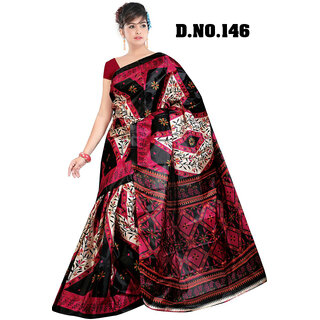SVB Multicolor Cotton Block Print Saree Without Blouse