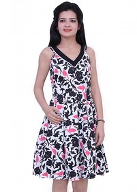 dlyric Womens Gathered Multicolor Dress