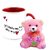 AllUPrints Best Valentines Day Gift For Beautiful Wife Red Coffee Mug With Teddy - 11 oz