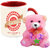 AllUPrints Happy Valentines Day Everyone Red Coffee Mug With Teddy - 11 oz