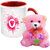 AllUPrints Romantic Valentines Day Gift Red Coffee Mug With Teddy - 11 oz