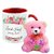 AllUPrints Floral Love And Heart Red Coffee Mug With Teddy - 11 oz