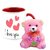 AllUPrints I Love You Red Coffee Mug With Teddy - 11 oz