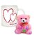 AllUPrints Textured Love Patterns White Coffee Mug With Teddy - 11 oz