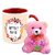 AllUPrints Happy Times Together Red Coffee Mug With Teddy - 11 oz