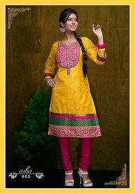 Yellow Banaras Kurti