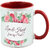 AllUPrints Floral Love And Heart Red Coffee Mug - 11 oz