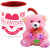 AllUPrints Love You My Valentine Red Coffee Mug With Teddy - 11 oz