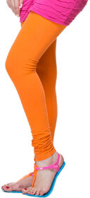 Cotton Lycra Orange Leggings.