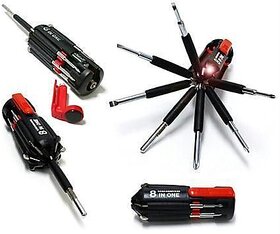 Kudos 8-in-1 Screwdriver Tool Kit  LED Light, Portable Multi-Function Screw Driver