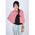 Fashionable Pink Woolen Cape For Girls.