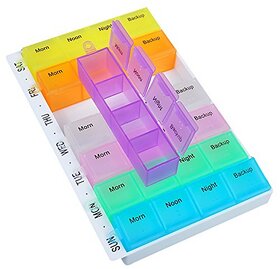 Kudos 7 Days Mini Pill Box Medicine Container Weekly Medicine Storage ( pack of 1 )