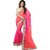 Comfort Sprey Pedding Chiffon Georgett Pink Saree
