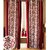Jango Polyster Door CurtainFloral MaroonSet of 27mx4m