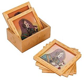 Square Shape Wooden Tea / Coffee Coaster set