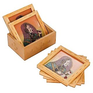 Square Shape Wooden Tea / Coffee Coaster set