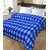 Geo nature Double Bed polar fleece Blue blanket set of 1