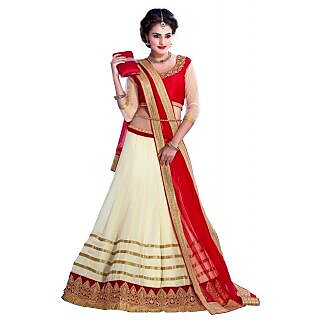 Al raza Embroidered Women's Lehenga, Choli and Dupatta Set Multicolour