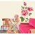 Vinyl Flowers Roses Valentines Love Romantic With Green Leaves Bedroom Design Wall Sticker