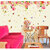 Walltola Multicolor Vinyl Rose Romantic Valentines Design Vintage Peony Floral Wall Sticker (No of Pieces 1)