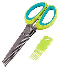 Kudos 5 blades Scissors Vegetable Chopper Paper Shredder cutting scissor kitchen herb