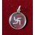Sphatik Pendant With Engraving Swastik Kzmp006