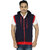 Christy's Collection  Blue Hooded Sleeveless Jacket For Men